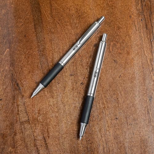 Zebra Pen G-402 Gel Pens 12-Pack, Black Ink, 0.5mm Fine Point, Stainless Steel Barrel, Comfortable Rubberized Grip, Secure Metal Clip, Shirt Pocket-Friendly (49210) - Image 3