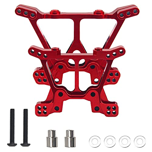 Vgoohobby Aluminum Alloy Front & Rear Shock Tower Upgrade Parts Compatible with 1/10 Traxxas Slash 4x4 4WD RC Car Replacement of Part#6838 6839 (Red) - Image 2