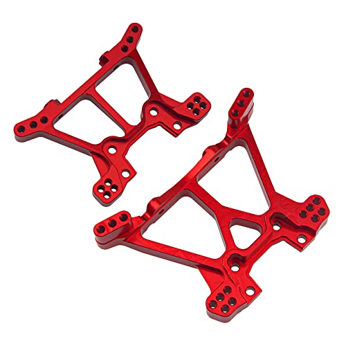 Vgoohobby Aluminum Alloy Front & Rear Shock Tower Upgrade Parts Compatible with 1/10 Traxxas Slash 4x4 4WD RC Car Replacement of Part#6838 6839 (Red) - Image 3