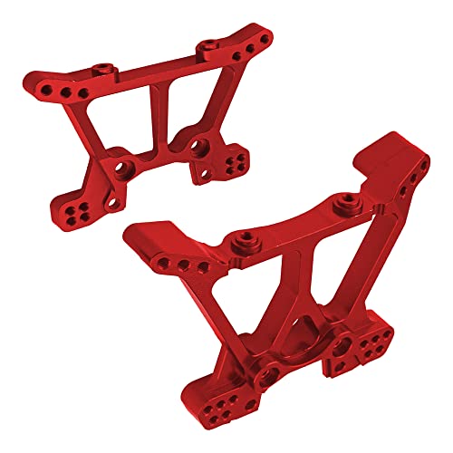 Vgoohobby Aluminum Alloy Front & Rear Shock Tower Upgrade Parts Compatible with 1/10 Traxxas Slash 4x4 4WD RC Car Replacement of Part#6838 6839 (Red) - Image 5