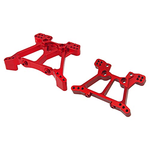 Vgoohobby Aluminum Alloy Front & Rear Shock Tower Upgrade Parts Compatible with 1/10 Traxxas Slash 4x4 4WD RC Car Replacement of Part#6838 6839 (Red) - Image 4