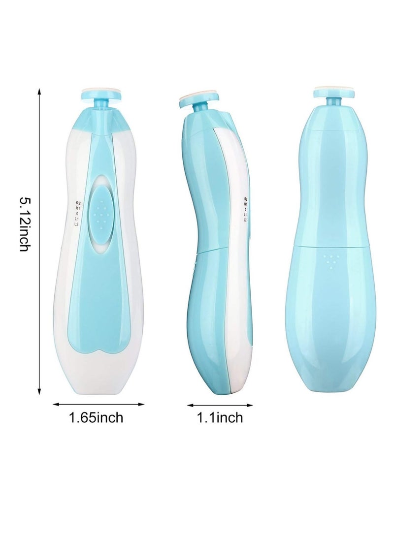 ELTRAZONE Baby Nail File Electric Nail Trimmer File Manicure Set Toes Fingernails Care Trimmer with LED Light for Newborn Kids and Adults - Image 2
