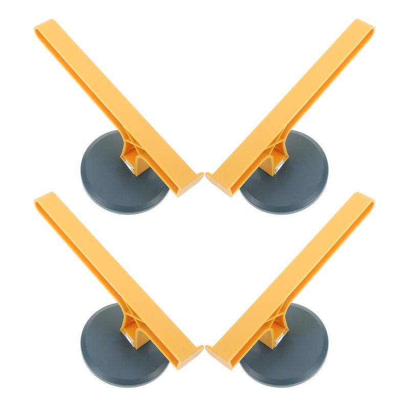 4Pcs No Drill Towel Rack Set Blue Yellow Single Rod Space Saving Bathroom Kitchen Holder - Image 2