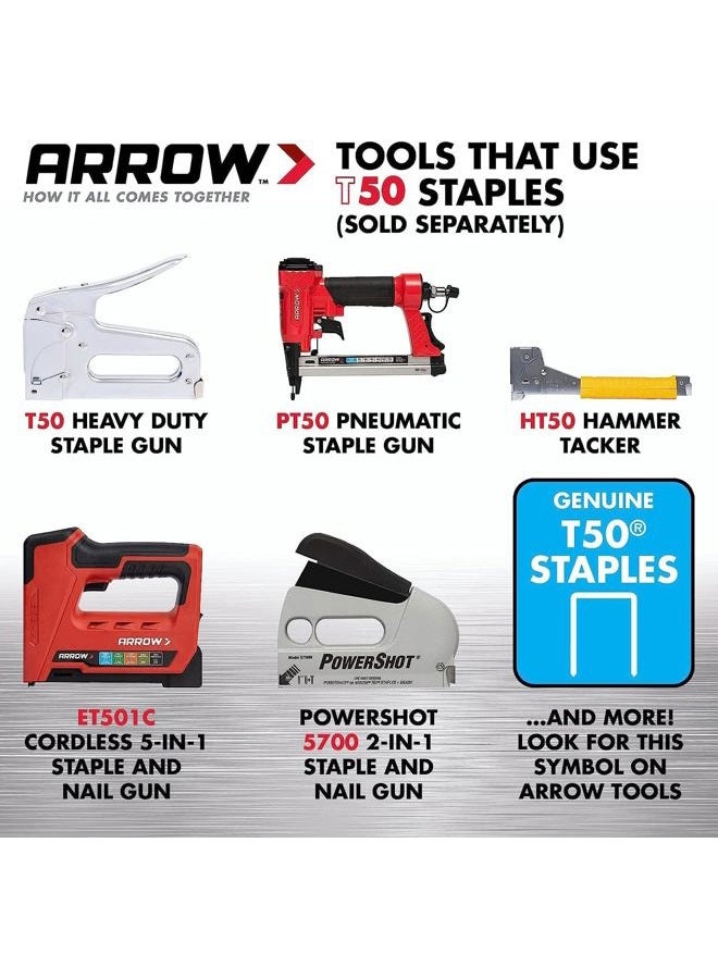 Arrow دبابيس A50624 T50، 3/8 بوصة (10 مم) - Image 3