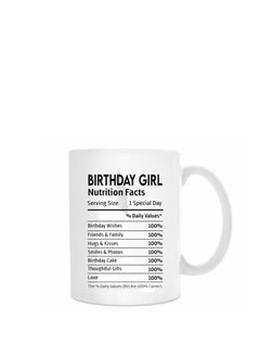 MP Birthday Girl Nutrition Facts Printed Mug  - Image 1