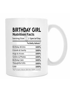 MP Birthday Girl Nutrition Facts Printed Mug  - Image 2