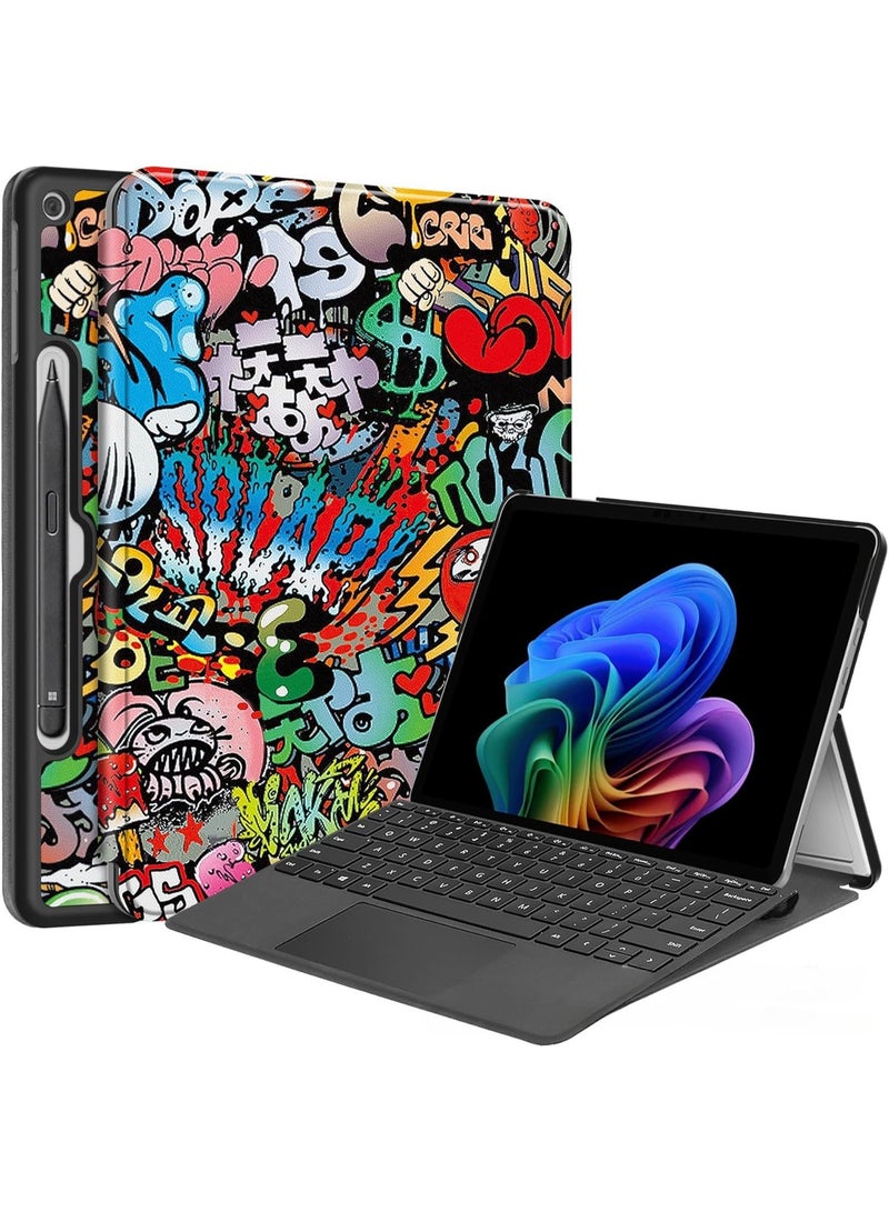 VKL Case Compatible with Microsoft Surface Pro 12 12 Inch (2025),Shockproof Robust Hard Shell Protective Cover with Multi-Angle Stand,Slim Protective Case (TY)
