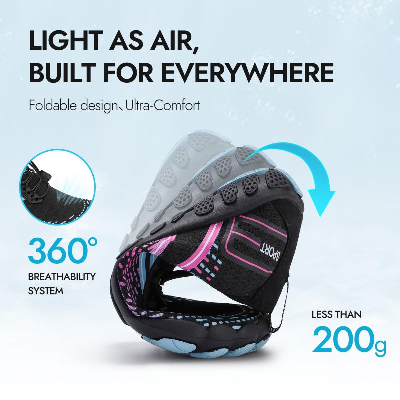 ATHMILE Hiking Barefoot Water Shoes for Women Men Beach Swim Aqua Pool River Quick Dry Athletic Wide Toe Outdoor Sport Kayaking Boating Rock Climbing Yoga Lake - Image 5