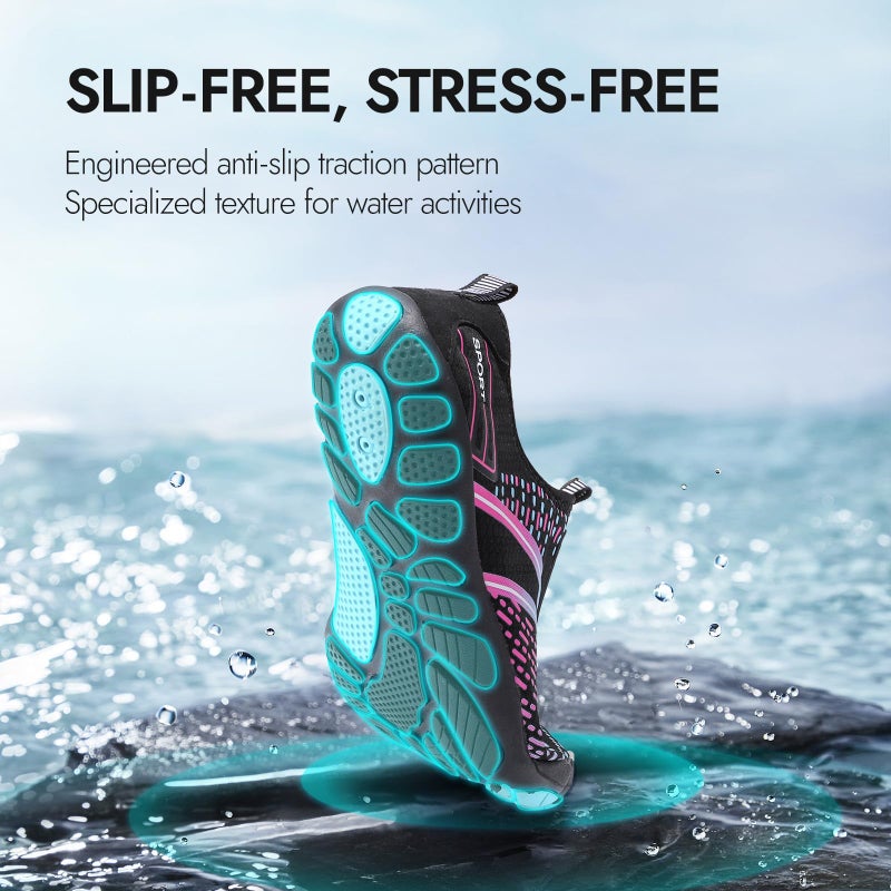 ATHMILE Hiking Barefoot Water Shoes for Women Men Beach Swim Aqua Pool River Quick Dry Athletic Wide Toe Outdoor Sport Kayaking Boating Rock Climbing Yoga Lake - Image 4