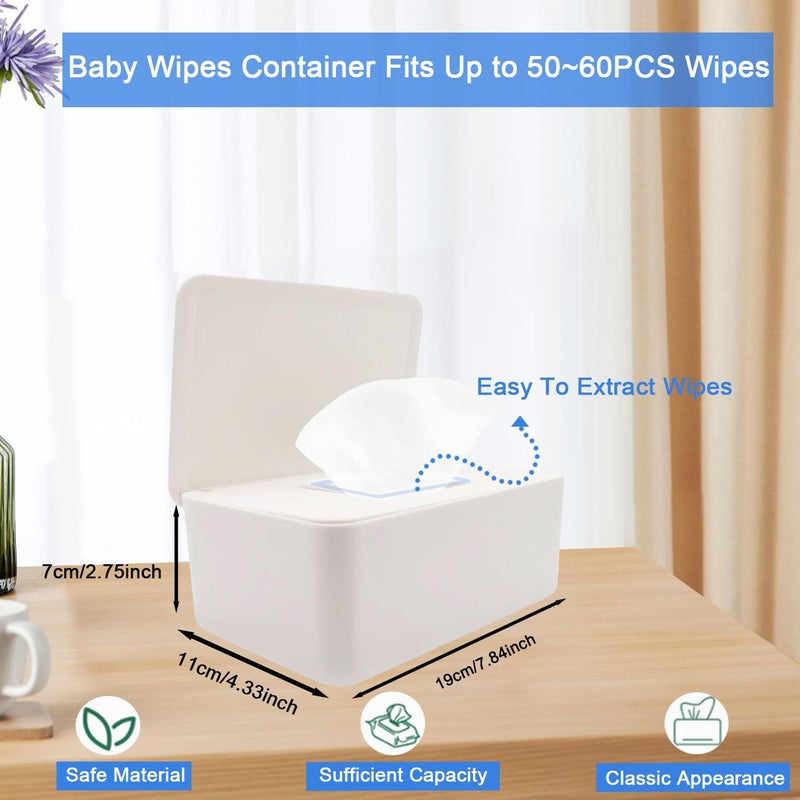 Abnaok Diaper Wipes Dispenser Baby Wipes Caseï¼ŒAbnaok Baby Wipe Holder Keeps Wipes Freshï¼ŒNon-Slip, Easy Open & Close Wipe Container - Image 3