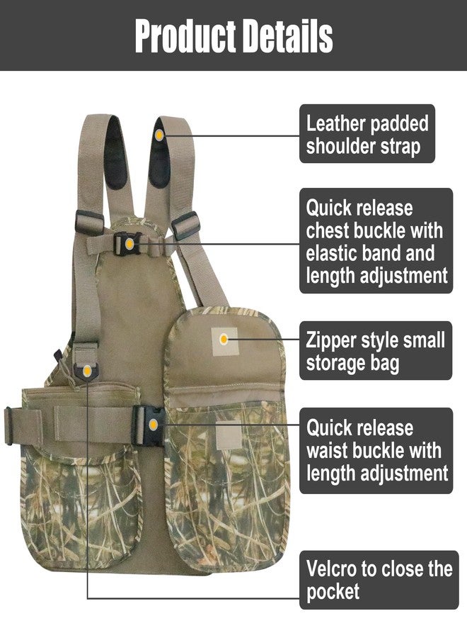 HUNTPAL Upland Bird Hunting Vest Tactical Backpack with Game Pouch, Pockets, Chest Strap and Waist Belt, Fit for Bird Hunting, Waterfowl Camo, 00-14 - Image 2