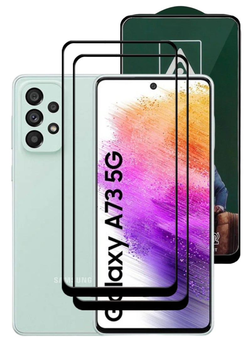 ACLIX 2 Pieces Antistatic ESD Dustproof Premium Quality High Definition Tempered Glass Screen Protector Designed For Samsung Galaxy A73 5G - Image 1