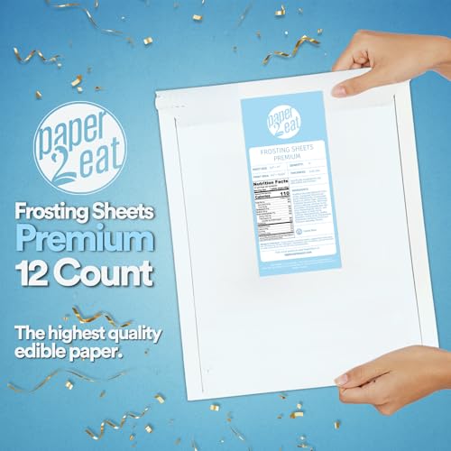 paper2eat Frosting Sheets Premium 8.5” x 11” - 12 count - White Edible Icing Sheets - Image 2