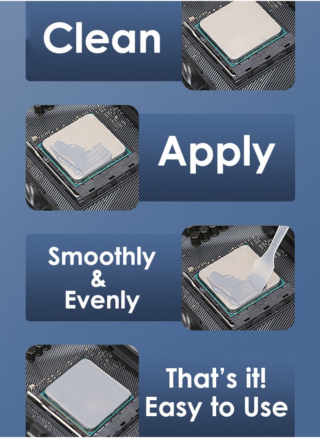 Halnziye - Premium Performance Thermal Paste for Cooling All Processors CPU GPU PC PS4 Xbox Computers and Consoles High Thermal Conductivity Thermal Paste Long Durability Safe Application Non-Conductive - Image 1