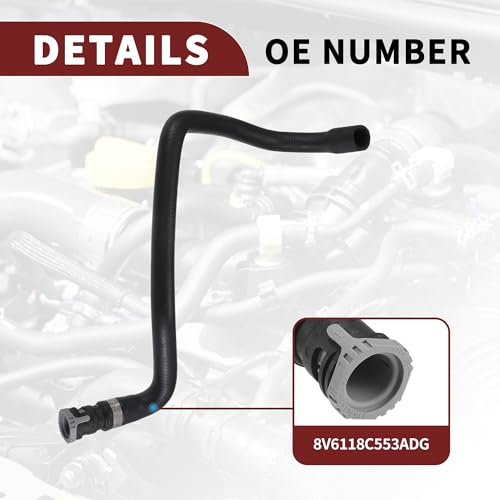 TUCKBOLD Cooling System Heater Hose Assembly for Ford Focus 2011-2015 High Sealing No.8V6118C553ADG | Engine Coolant Overflow Hose for Ford C-MAX 2010-2019 1 Pcs - Image 5