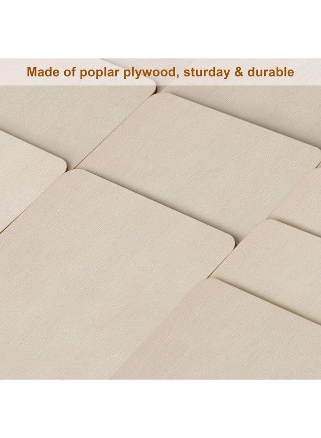 Fuyit Unfinished Wood Pieces 50Pcs 3 X 3 Inch Blank Natural Wood Square Wooden Cutouts Board For Diy Crafts Painting Scrabble Tiles Coasters Decoration - Image 4