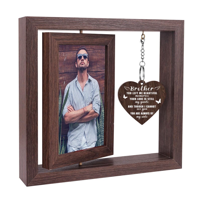 Boiveco Memorial Gifts for Loss of Brother  Sympathy Gift for Loss of Brother Memorial Picture Frame 4x6  Grief Remembrance Bereavement Gifts for Loss of Brother Sentimental Gifts for Brother In Memory of Brother Gifts - Image 1