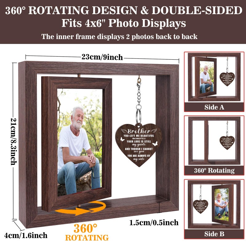 Boiveco Memorial Gifts for Loss of Brother  Sympathy Gift for Loss of Brother Memorial Picture Frame 4x6  Grief Remembrance Bereavement Gifts for Loss of Brother Sentimental Gifts for Brother In Memory of Brother Gifts - Image 4
