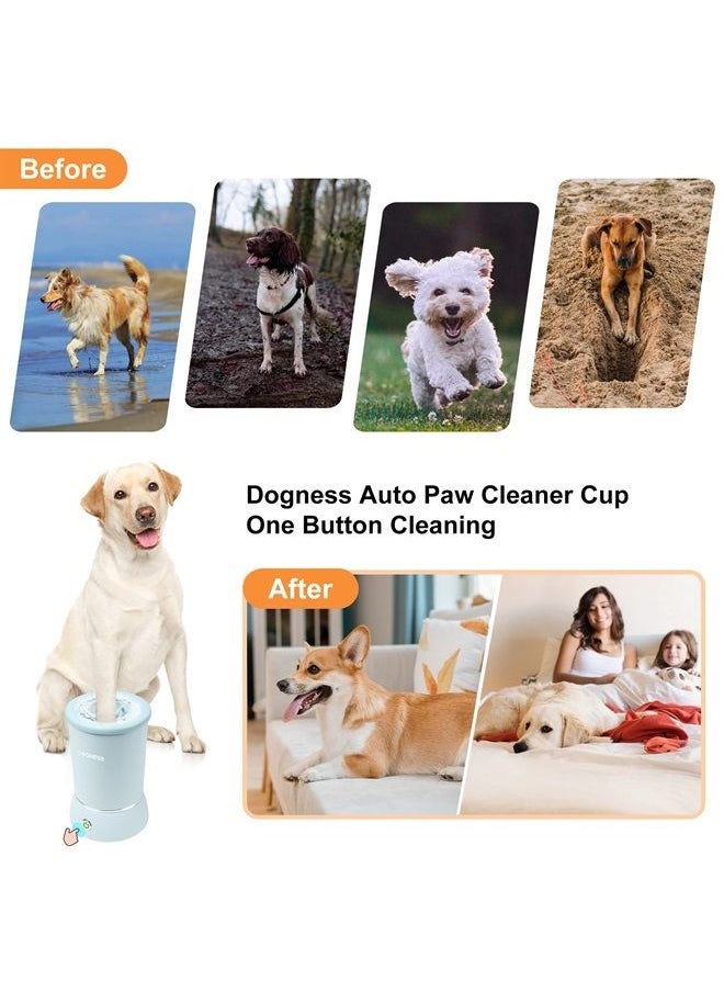 DOGNESS - Electric Dog Paw Cleaner, Automatic Paw Washer for Dogs Portable Paw Cleaner Cup, Dog Foot Cleaning Machine USB Rechargeable, Designed for Small Dog Breeds (White - Version 2023) - Image 1