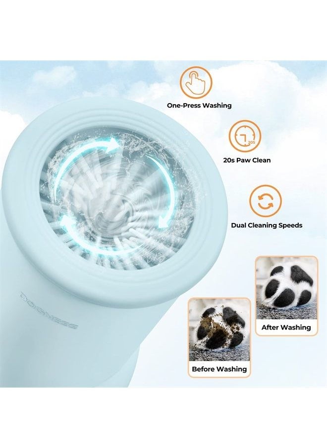 DOGNESS - Electric Dog Paw Cleaner, Automatic Paw Washer for Dogs Portable Paw Cleaner Cup, Dog Foot Cleaning Machine USB Rechargeable, Designed for Small Dog Breeds (White - Version 2023) - Image 1