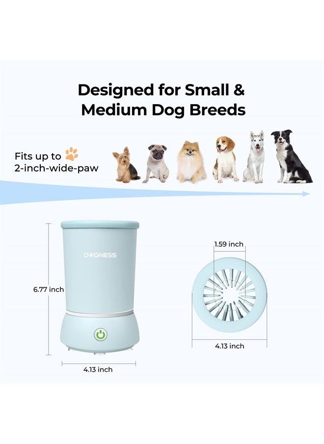 DOGNESS - Electric Dog Paw Cleaner, Automatic Paw Washer for Dogs Portable Paw Cleaner Cup, Dog Foot Cleaning Machine USB Rechargeable, Designed for Small Dog Breeds (White - Version 2023) - Image 1