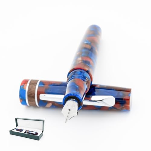 Monteverde Dragon Tree Fountain Pen (blue/brown) - M - Image 1