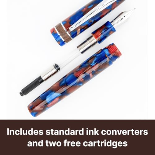 Monteverde Dragon Tree Fountain Pen (blue/brown) - M - Image 5