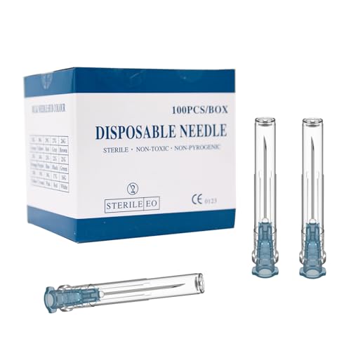 Veosor 23 Gauge 1 Inch Needle(100 Pack), Luer Lock Industrial Accessories Needles,Individually Wrapped(23G 1 inch) - Image 1