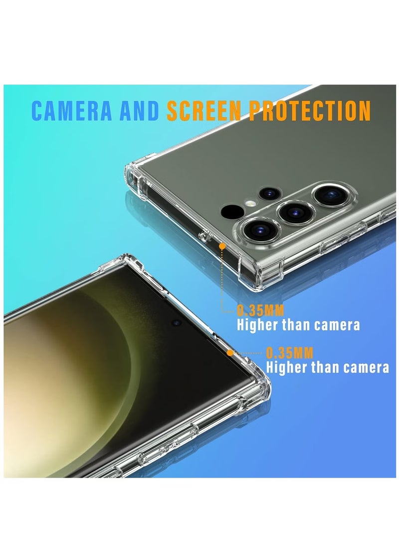 بروماس جراب Galaxy S24 فائق الوضوح مصنوع من المطاط الناعم المصنوع من مادة TPU وزوايا ممتصة للصدمات بتغطية كاملة وحماية من السقوط جراب واقٍ نحيف لهاتف Samsung Galaxy S24 Ultra- 6.8 بوصة - Image 4