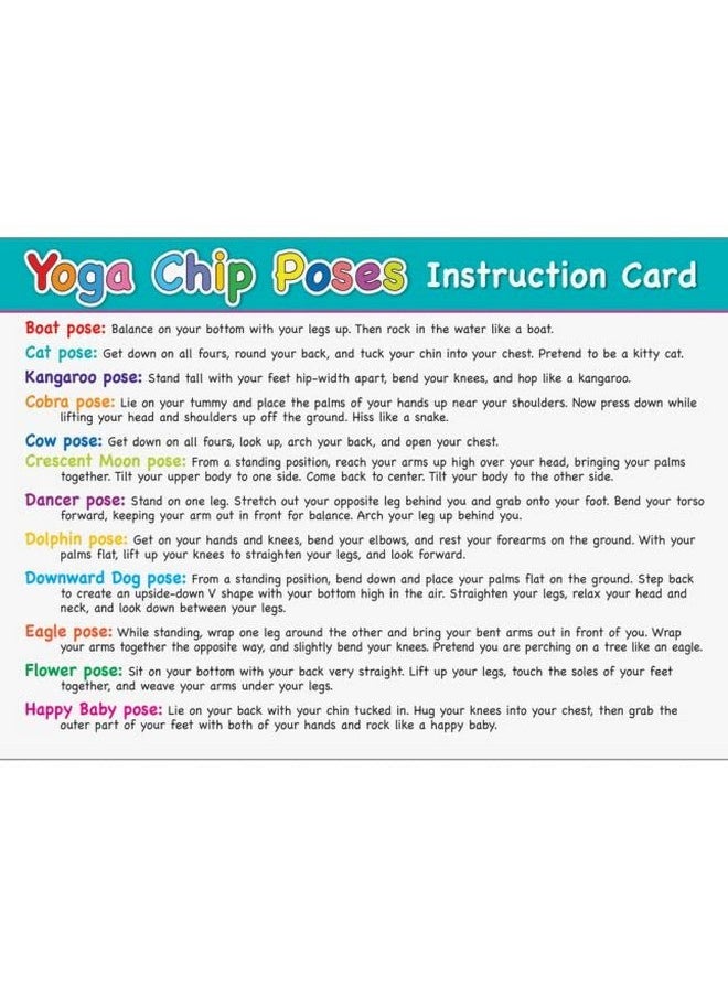 Really Good Stuff Yoga Chips For Kids - 24 Pack -Help Children Calm Down, Exercise, & Focus - Yoga Poses And Mindfulness Activities For The Classroom/Home  - Image 5