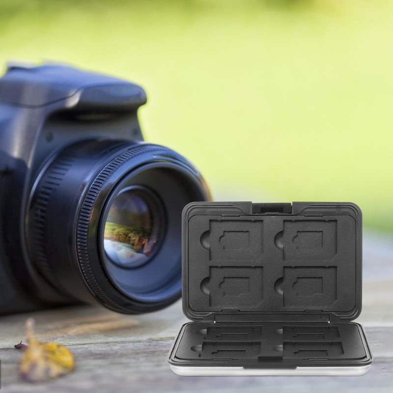 Shockproof Waterproof Memory Card Case Silver Gray Storage Organizer For Camera Travel - Image 5