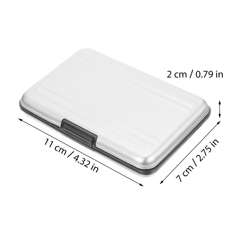 Shockproof Waterproof Memory Card Case Silver Gray Storage Organizer For Camera Travel - Image 3