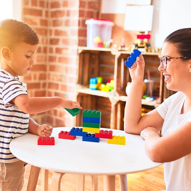 ArtCreativity Building Block Stress Relief Toys for Kids, Set of 12, Stacking Construction Foam Squeeze Toys in 4 Vibrant Colors, Birthday Party Favors, Goodie Bag Fillers Office Gifts Sensory Fidget - Image 5