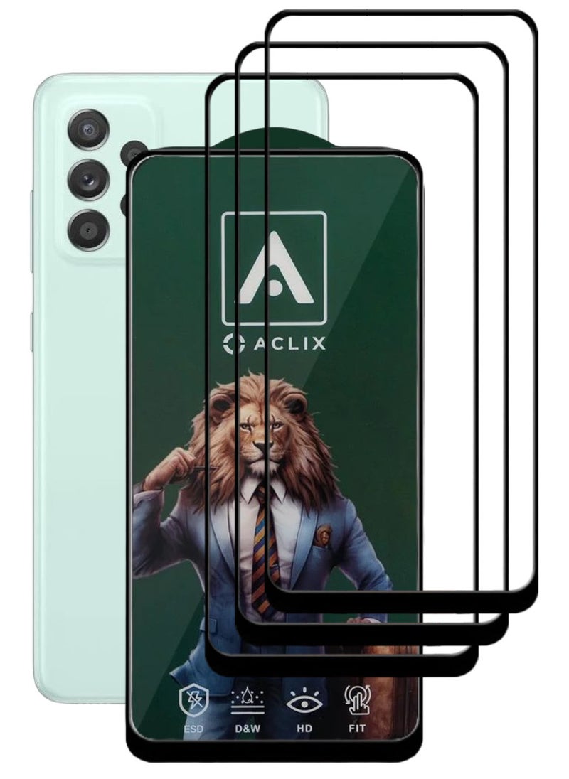 ACLIX 3 Pieces Antistatic ESD Dustproof Premium Quality High Definition Tempered Glass Screen Protector Designed For Samsung Galaxy A52s 5G - Image 1
