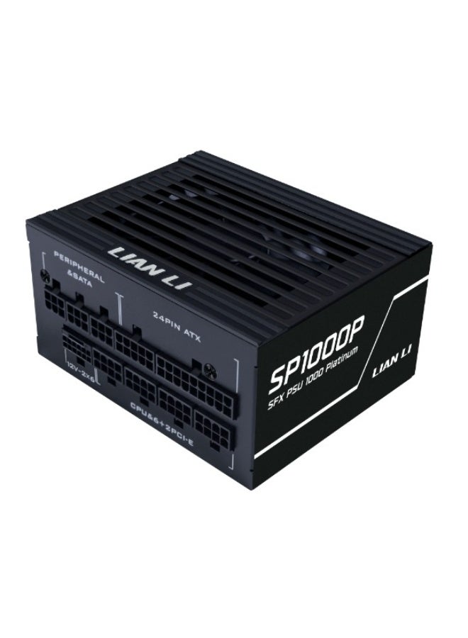 LIAN LI SP Platinum 1000W SFX Power Supply, 80 PLUS Platinum, Fully Modular, ATX 3.1 & PCIe 5.1 Ready, 100% Japanese Capacitors, Smart 92mm FDB Fan, Compact SFX Form Factor, SFX-to-ATX Bracket, Black | SP1000P - Image 2