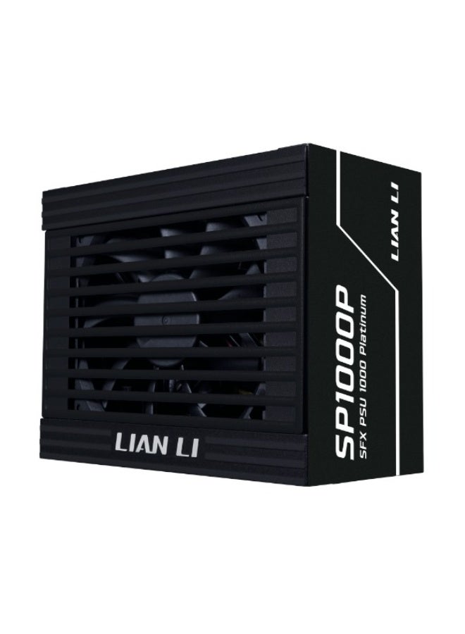 LIAN LI SP Platinum 1000W SFX Power Supply, 80 PLUS Platinum, Fully Modular, ATX 3.1 & PCIe 5.1 Ready, 100% Japanese Capacitors, Smart 92mm FDB Fan, Compact SFX Form Factor, SFX-to-ATX Bracket, Black | SP1000P - Image 1
