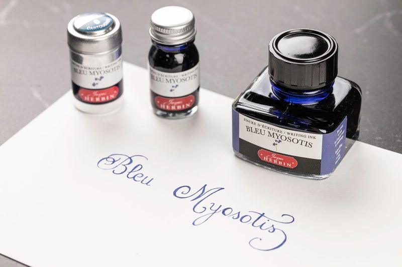 Jacques Herbin Herbin hb13015 Traditional Ink (For Fountain Pens, Glass Pens, and False Pens), 1.0 fl oz (30 ml), "Forgotten Grass Blue" Made in France - Image 4