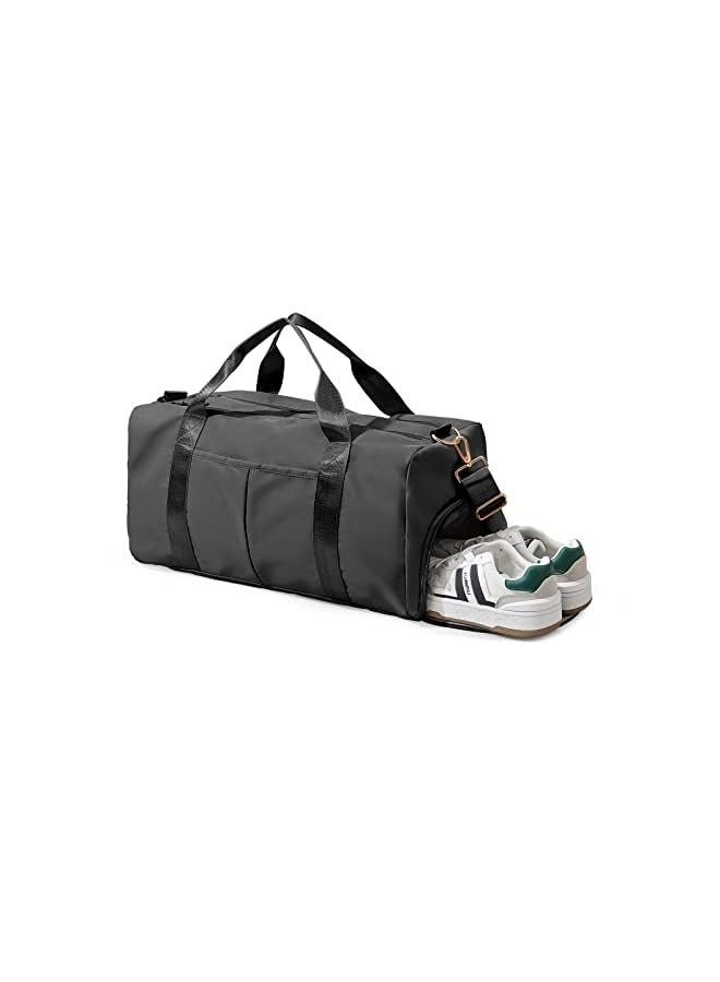 Baytion Travel Duffel Bags for Men and Women,Water Proof Sport Gym Bag with Shoes Compartment,Foldable and Tear Resistant Duffel Tote Bag for Travel,Workout Outdoor,Overnight and Weekender (Black) - Image 4