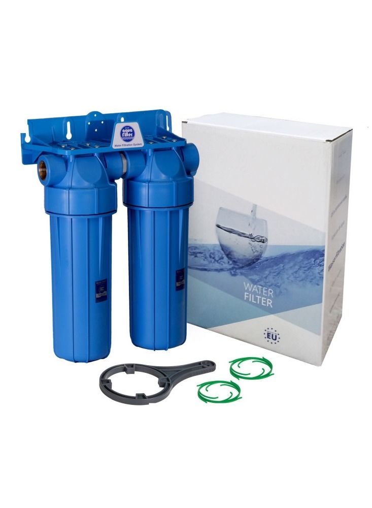 جهاز تنقية منزلي ازرق مرحلتين 10 بوصة FHPRN34-B-TWIN
