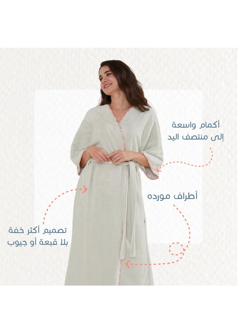 ريفي - ريفي روب أنيق - فستقي - Image 1