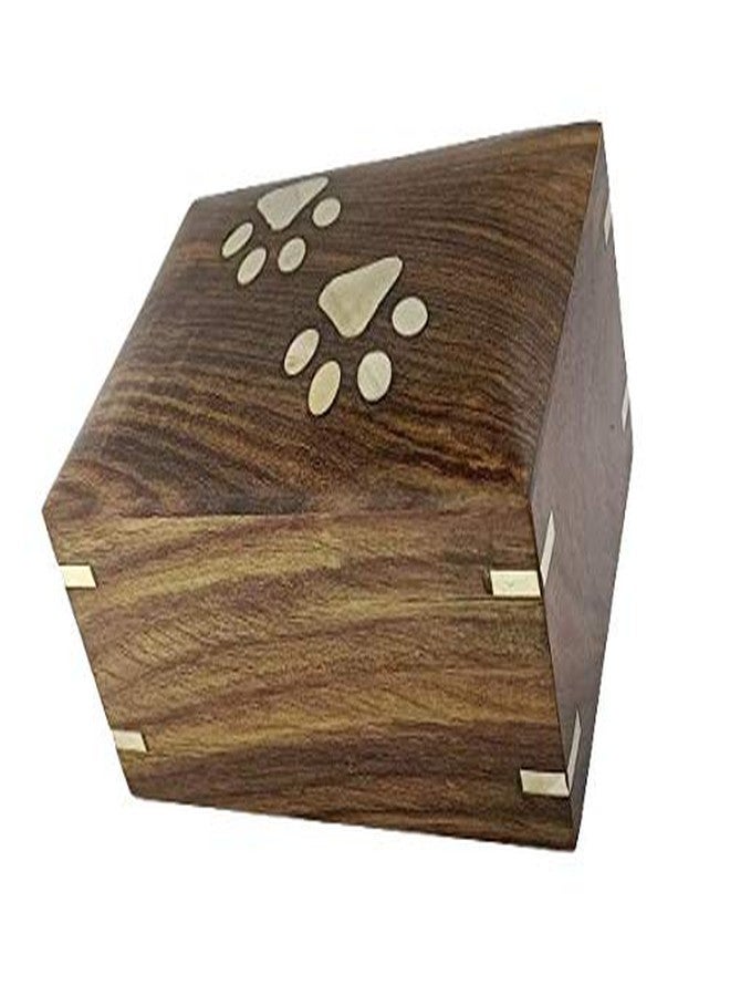 Indian Glance Rosewood Pet Urn Box - Peaceful Pet Memorial Keepsake Urn for Dogs,Cats (Small : 6" x 4" x 3" - 45lbs or 20kg) - Image 3