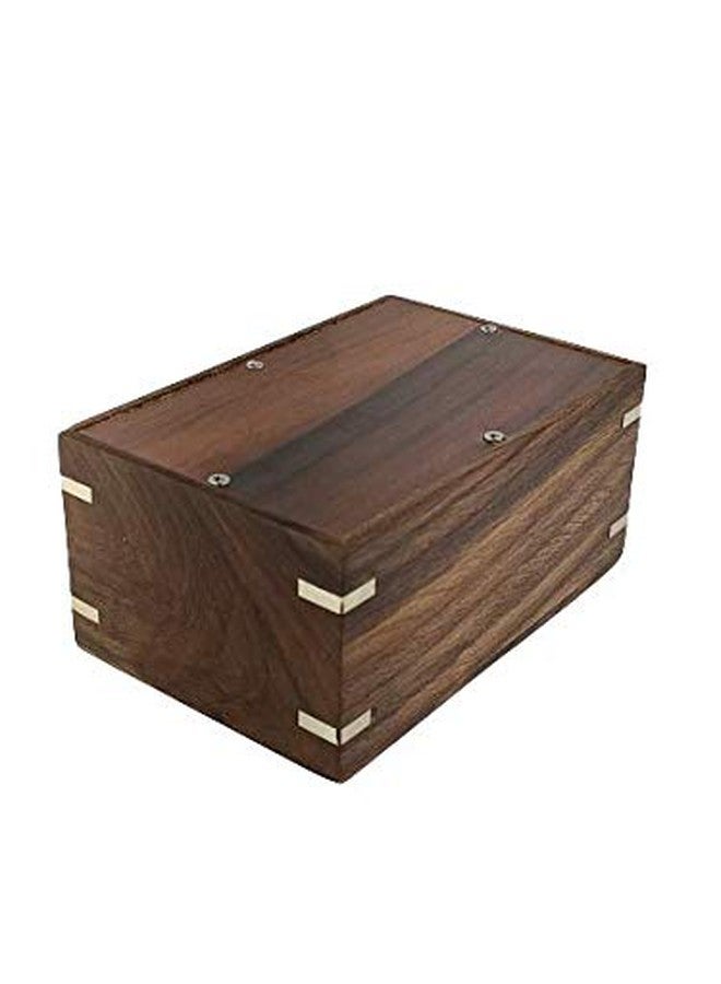 Indian Glance Rosewood Pet Urn Box - Peaceful Pet Memorial Keepsake Urn for Dogs,Cats (Small : 6" x 4" x 3" - 45lbs or 20kg) - Image 4
