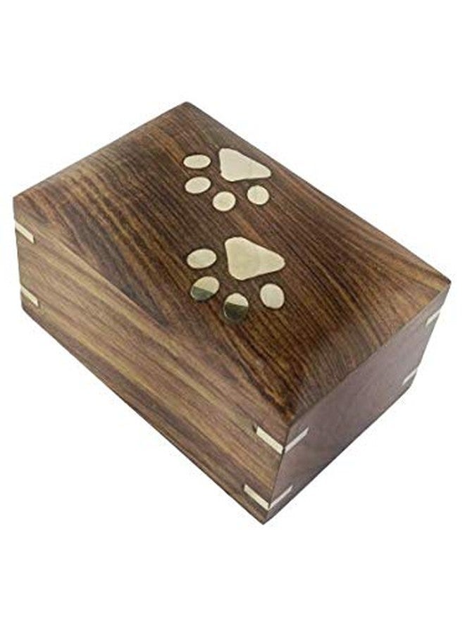 Indian Glance Rosewood Pet Urn Box - Peaceful Pet Memorial Keepsake Urn for Dogs,Cats (Small : 6" x 4" x 3" - 45lbs or 20kg) - Image 2