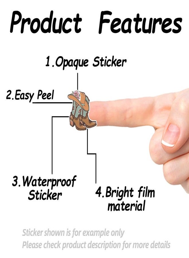 AHANDMAKER 180 Pcs Self-Adhesive Cowboy Boots Stickers, 0.9x0.94 Inch, Scrapbook Paper, Stickers for Planner, Calendar, Crafting, Party Decor, Gift Bag Seal - Image 4