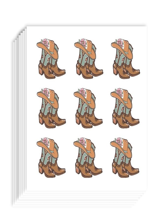 AHANDMAKER 180 Pcs Self-Adhesive Cowboy Boots Stickers, 0.9x0.94 Inch, Scrapbook Paper, Stickers for Planner, Calendar, Crafting, Party Decor, Gift Bag Seal - Image 1