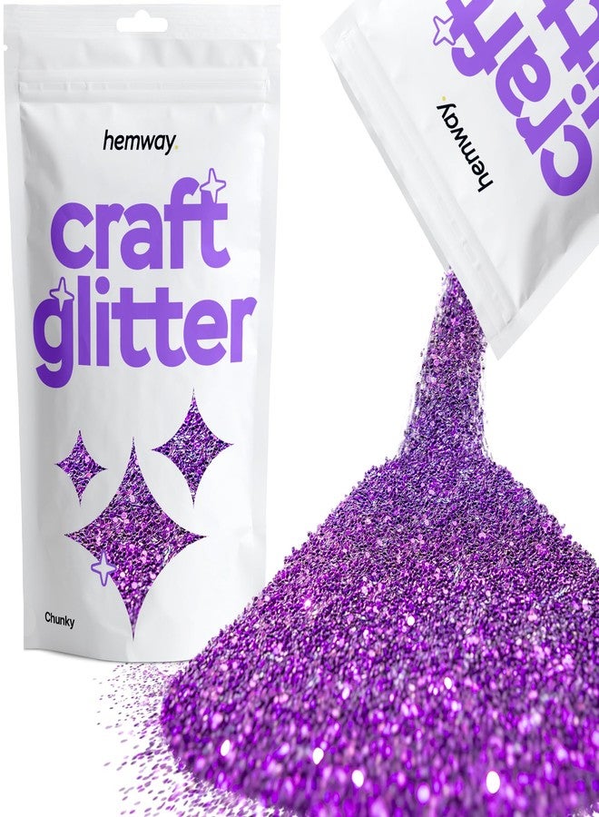 Hemway Craft Glitter Purple 100g Chunky Glitter for Crafts, Resin, Epoxy, Tumbler, Art, Candle, Decorations, Crafting Supplies - Image 1
