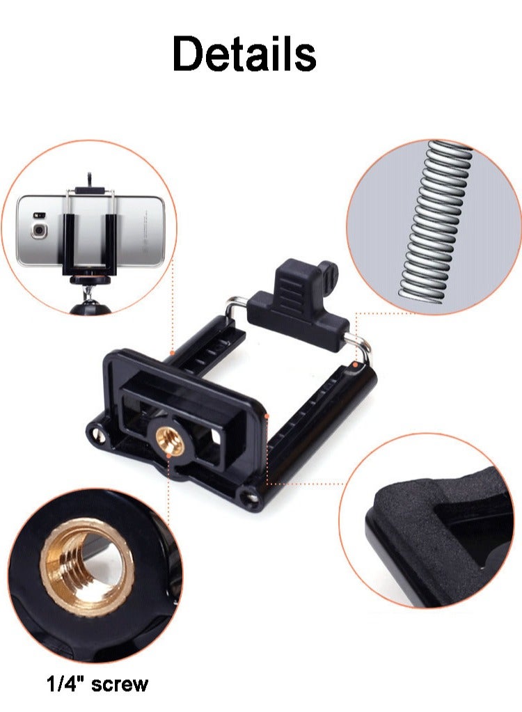 Mini Tripod for Phone DSLR Camera,  Phone Stand Holder with Holder Clip, Black  - Image 3