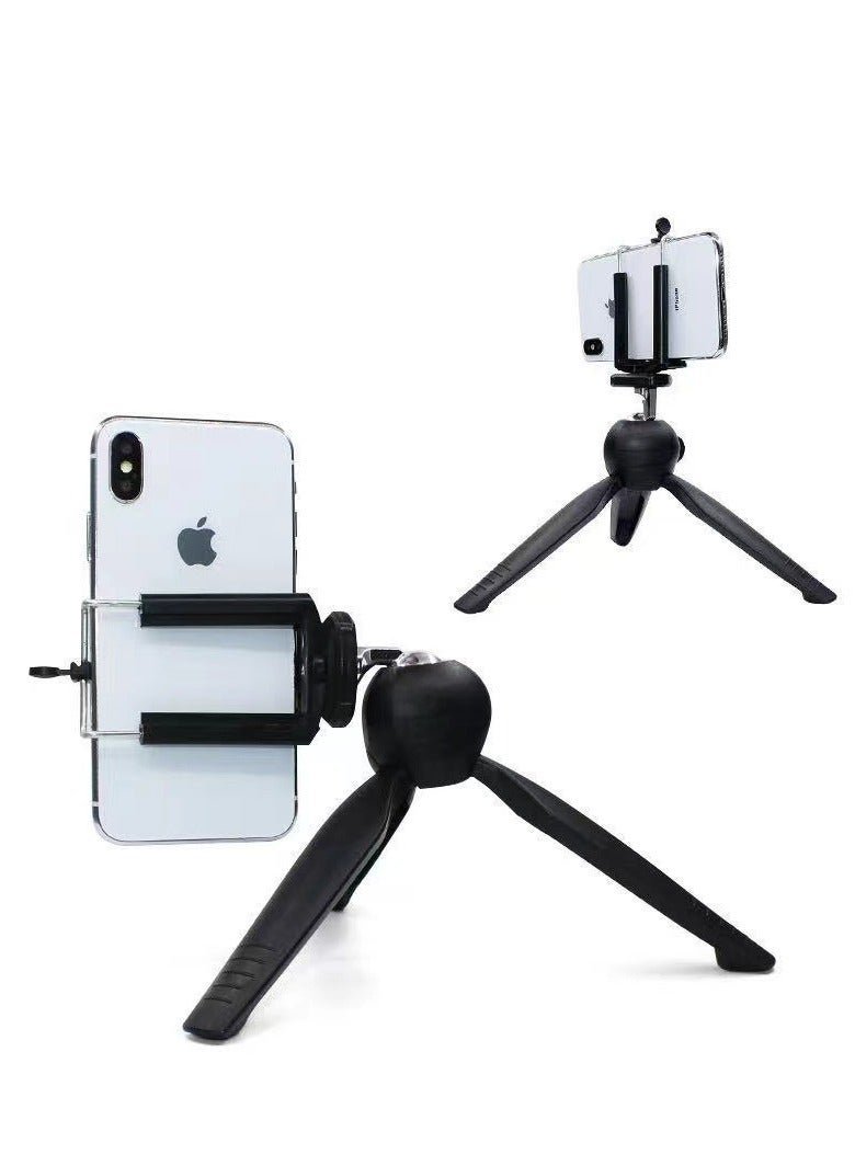 Mini Tripod for Phone DSLR Camera,  Phone Stand Holder with Holder Clip, Black  - Image 4