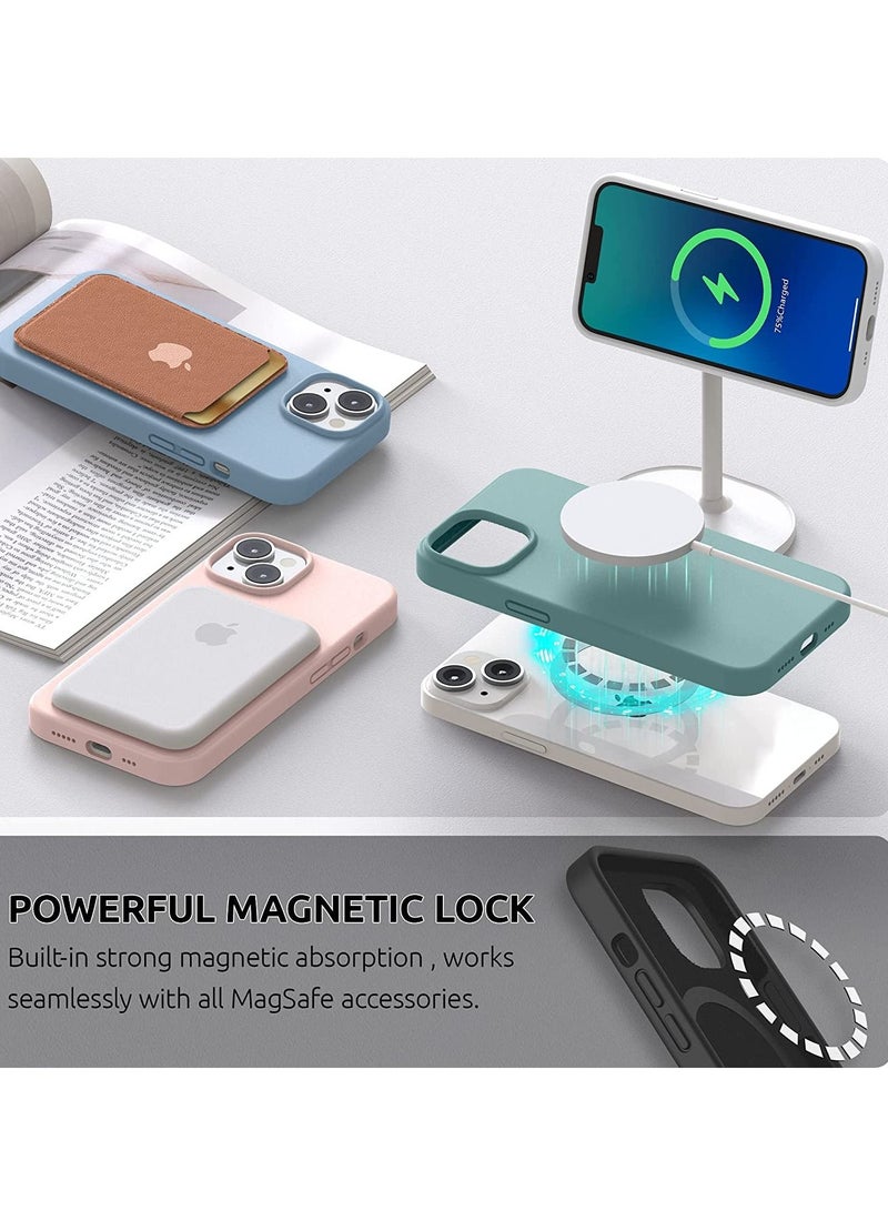 Magnetic Case Designed for iPhone 14 Case 6.1 inch (2022), Compatible with MagSafe, Liquid Silicone Phone Case for iPhone 14, Black - Image 3