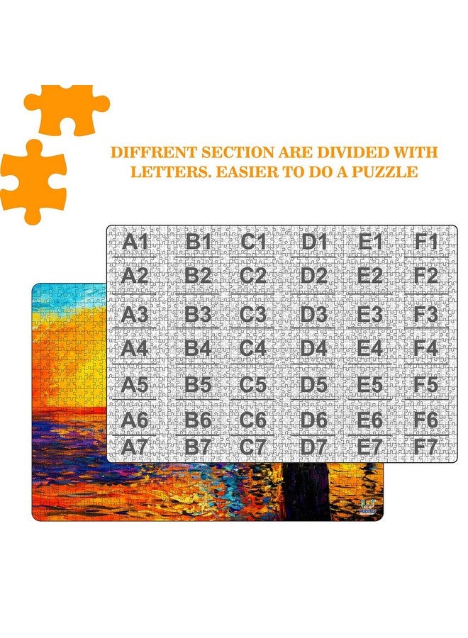 Webby Wooden Sunset Over The Bridge Jigsaw Puzzle, 1000 Pieces, Multicolor - Image 3